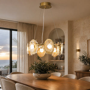 Modern Chandelier in gold