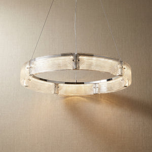 Halo Modern Glass Round Chandelier - view 6