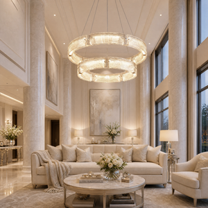 Living Room Chandelier in a foyer