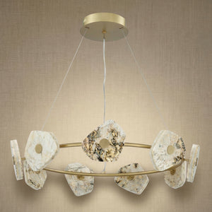 Dining Room With Chandelier in a dining room