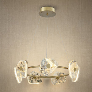 Dining Room With Chandelier in a dining room
