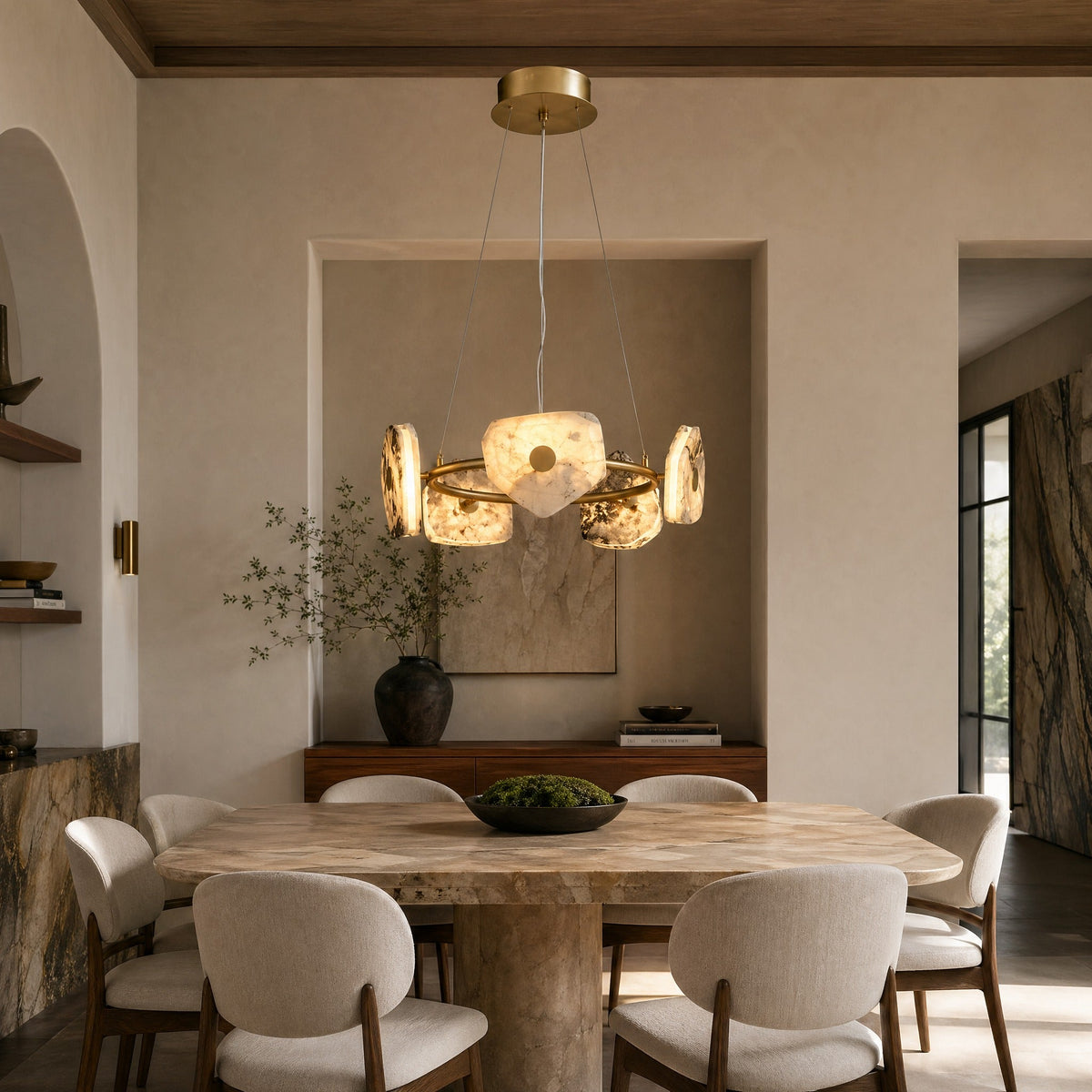 Petra Modern Natrual Stone Pendant Light - view 7