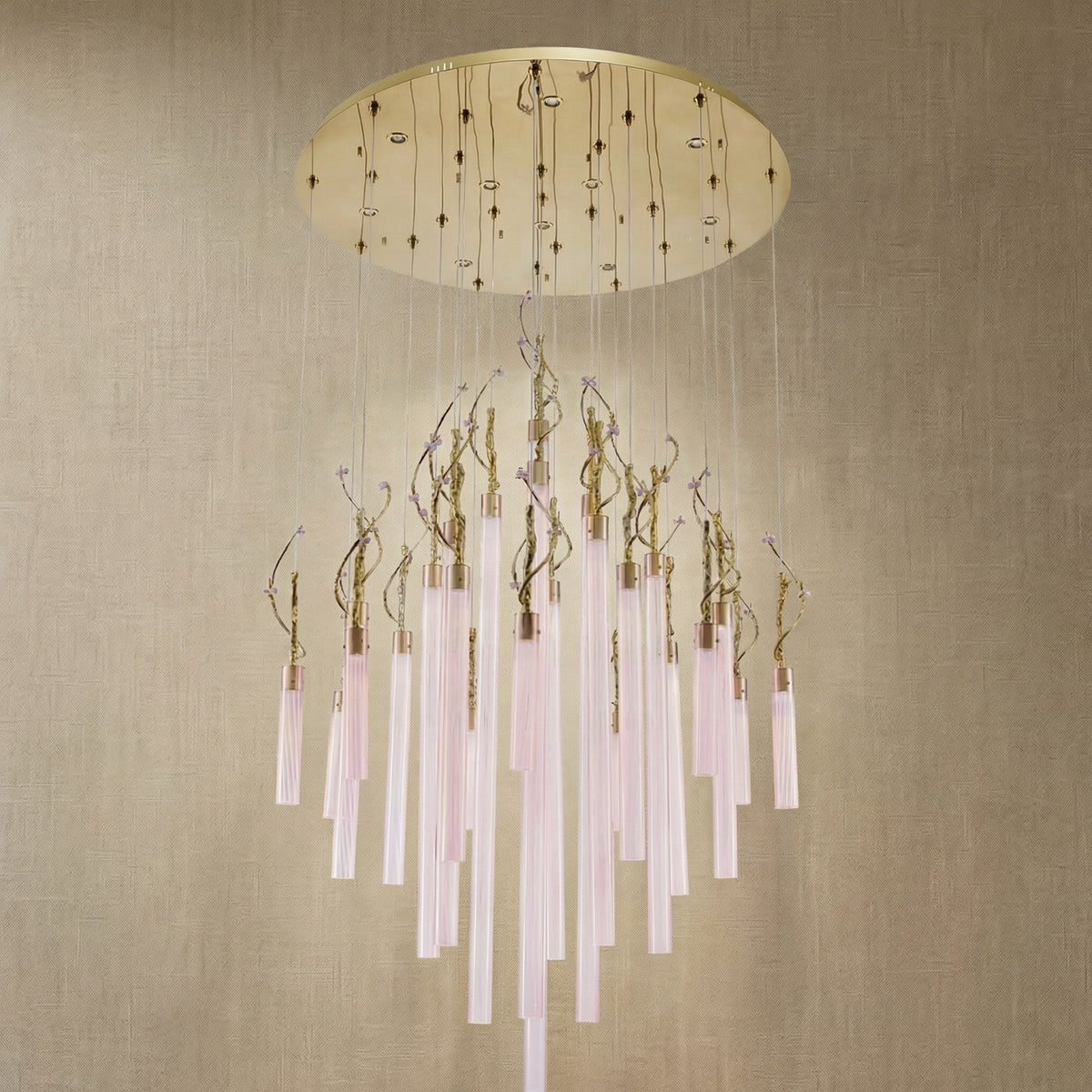 Davina Modern Glass Round Chandelier 47" - view 4