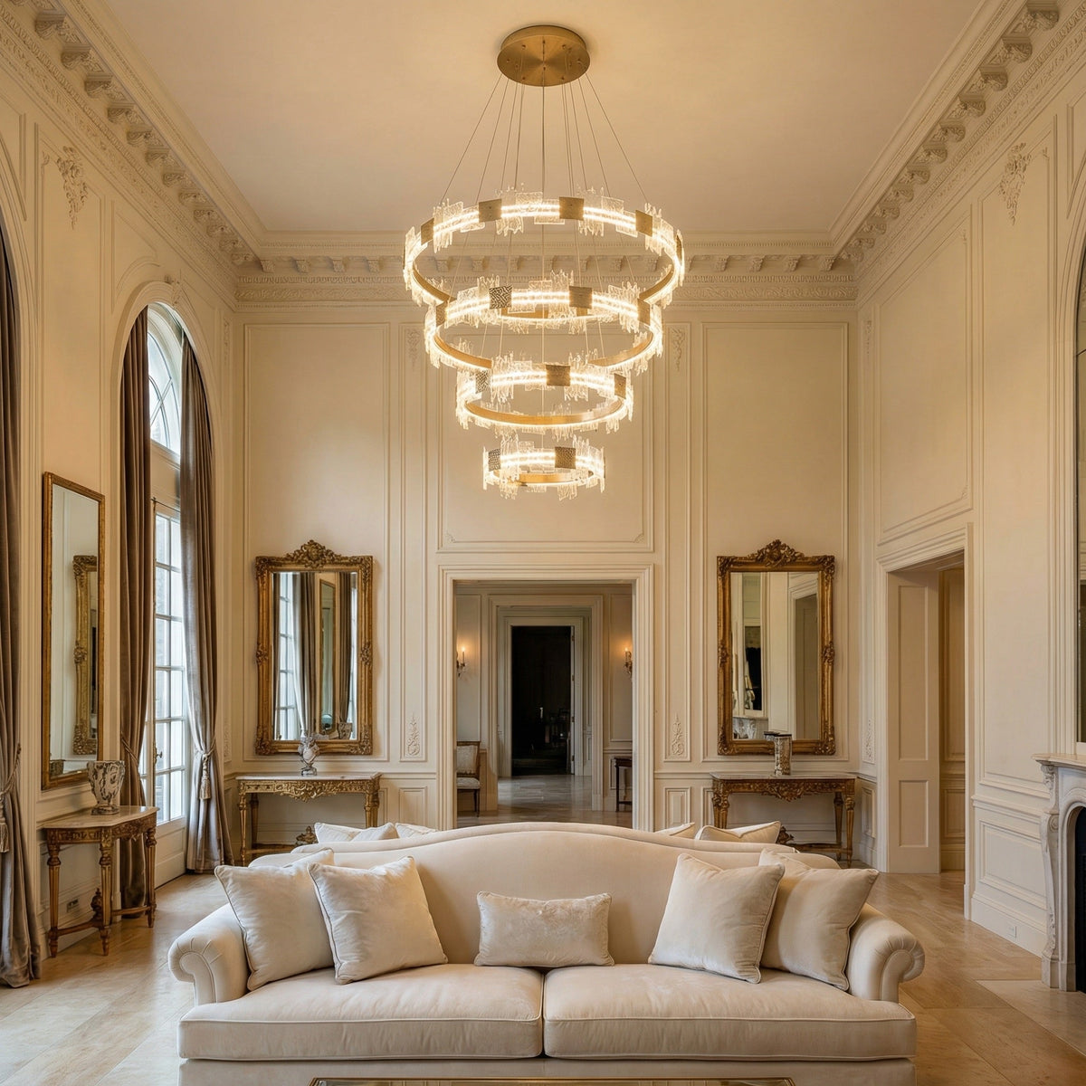 Elodie Modern Large Foyer Chandelier - view 4