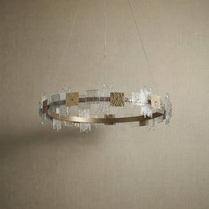 Detail of the aluminum, stainless steel, with champagne gold finish