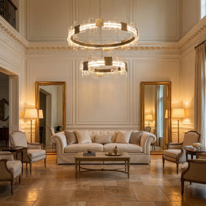 Elodie 2 Tiers Modern Gold Chandelier, two-tier - view 2