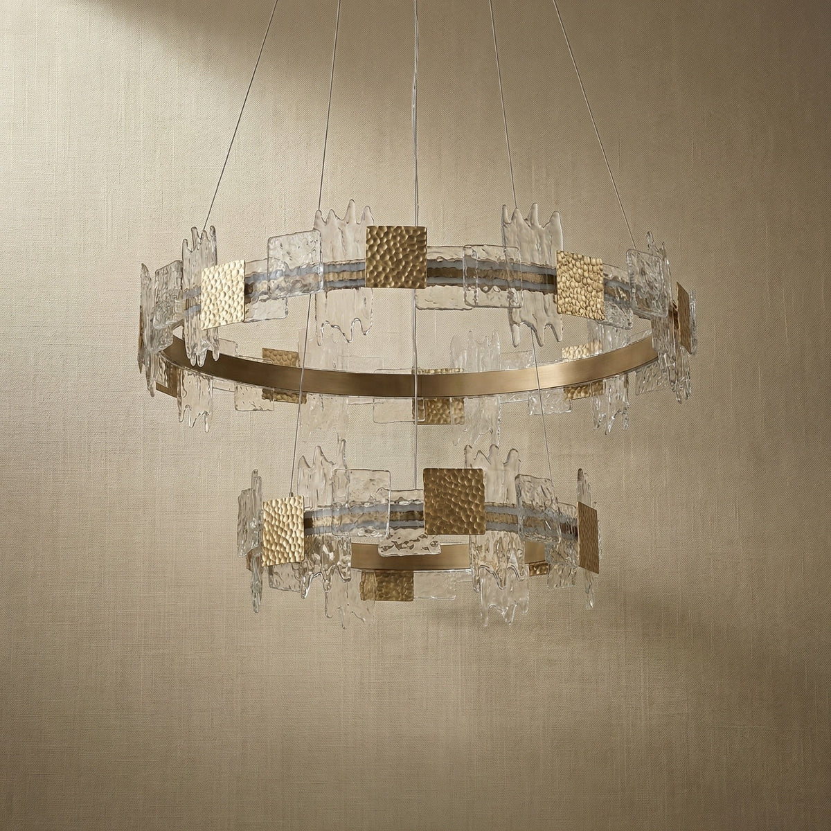 Elodie 2 Tiers Modern Gold Chandelier, two-tier - view 7