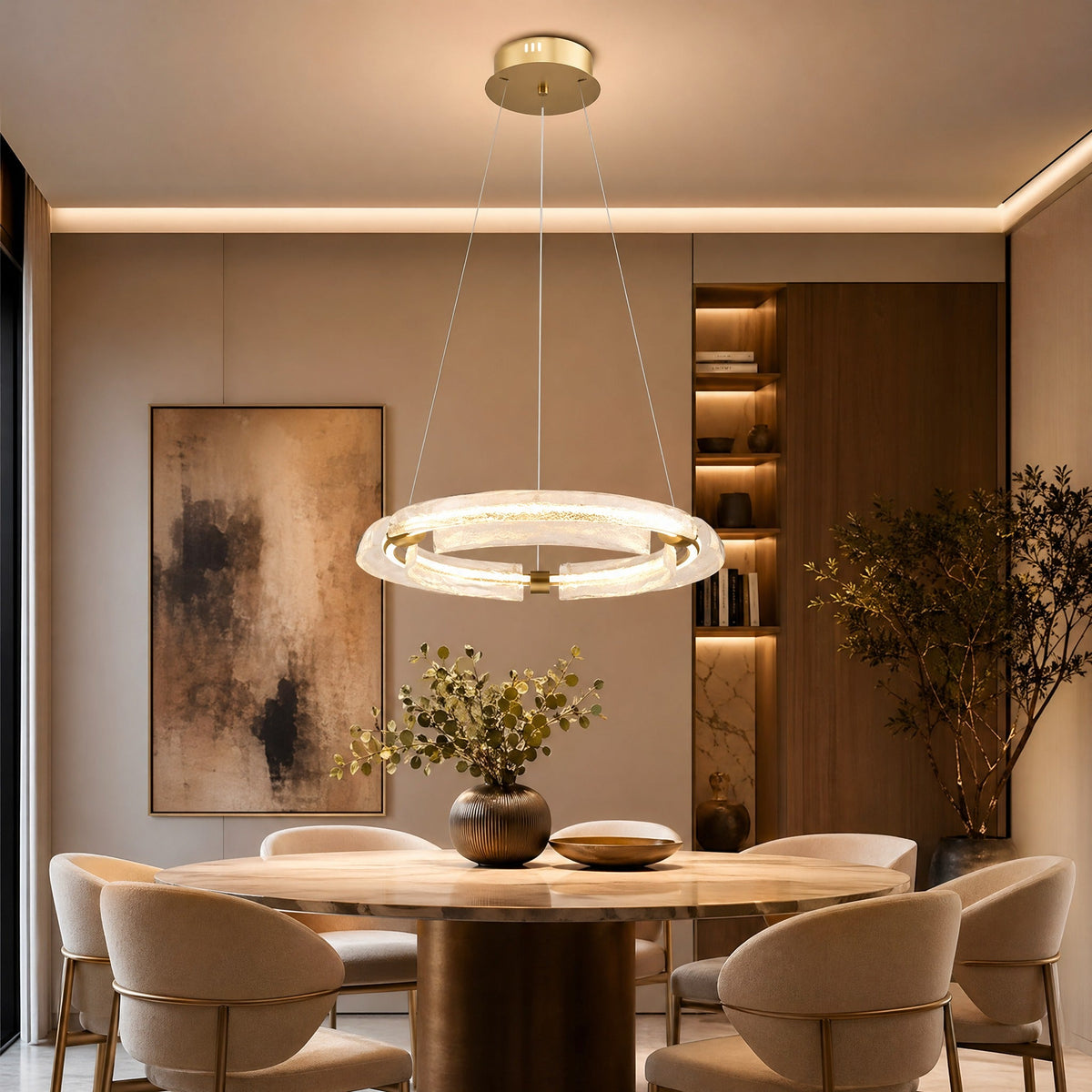 Flora Modern Glass Chandelier - view 4