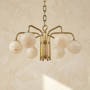 Brass 6-orb Alabaster Pendant Light — D730 — mra-brass-6-orb-70037-d730-dark