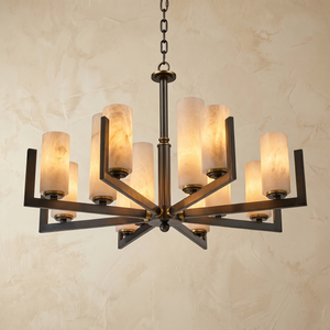 Cylinder 3-arm Alabaster Pendant Light — D640 — mra-cylinder-3-arm-91067-d640-product