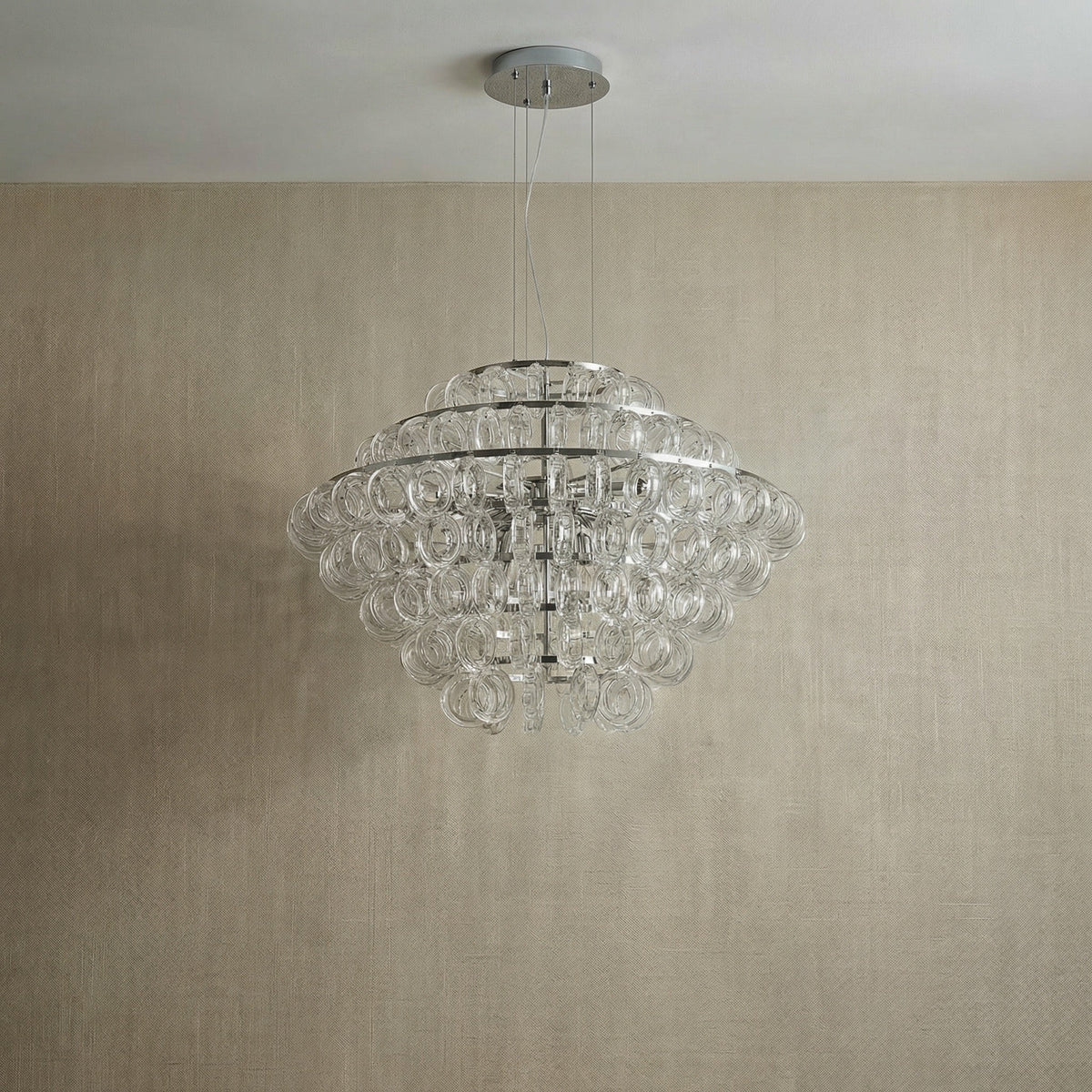 Opulence Modern Glass Chandelier 31" - view 8