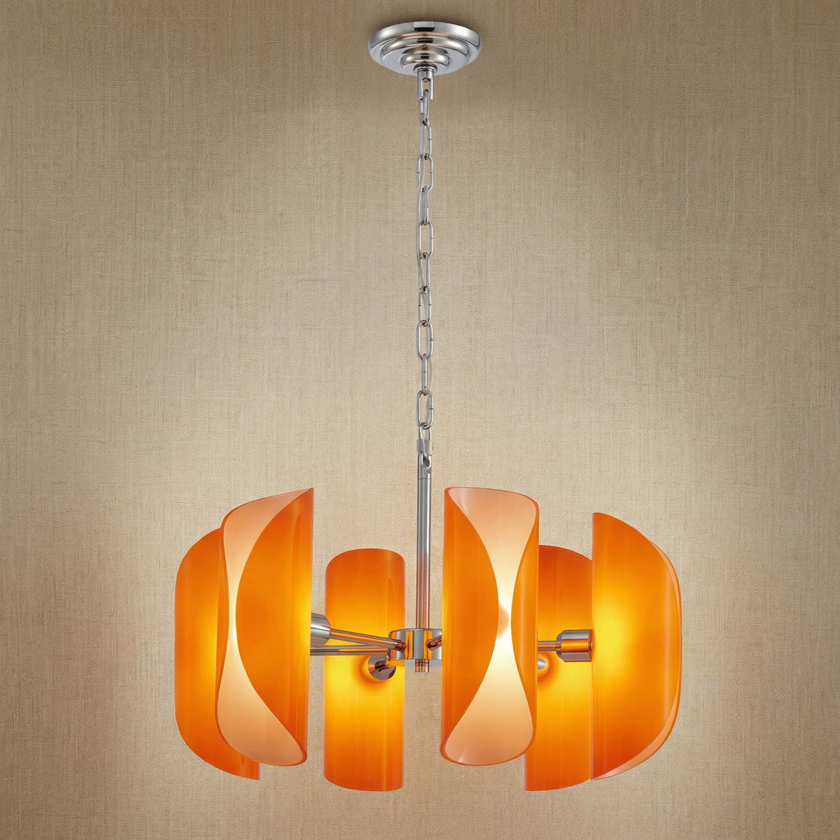 Helena Modern Chrome Glass Pendant Light - view 10