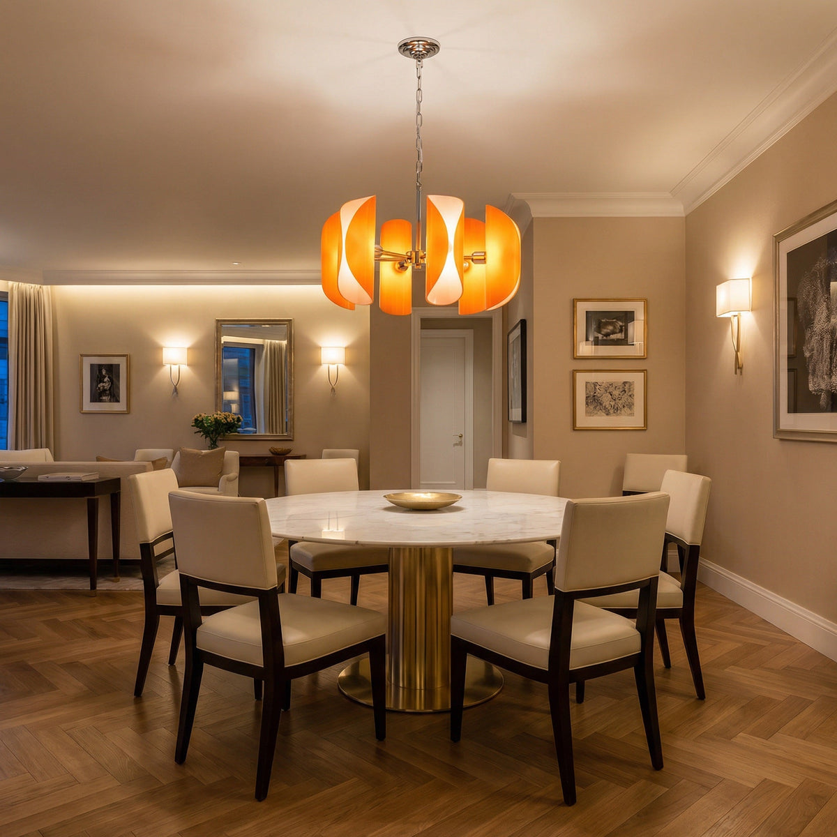 Helena Modern Chrome Glass Pendant Light - view 11