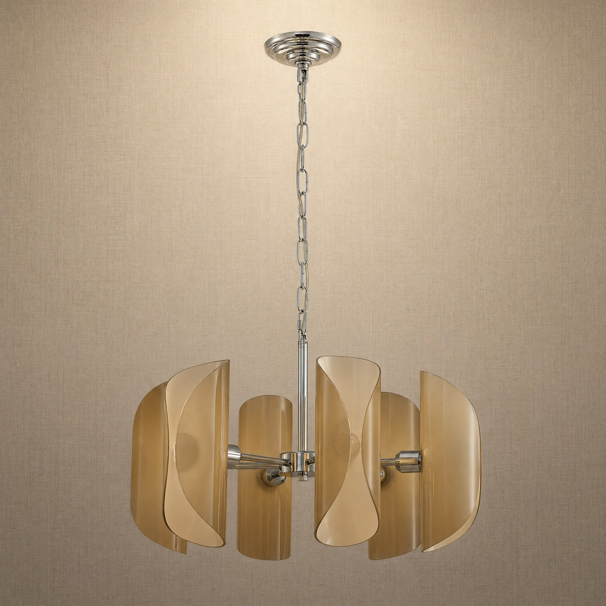Helena Modern Chrome Glass Pendant Light - view 19