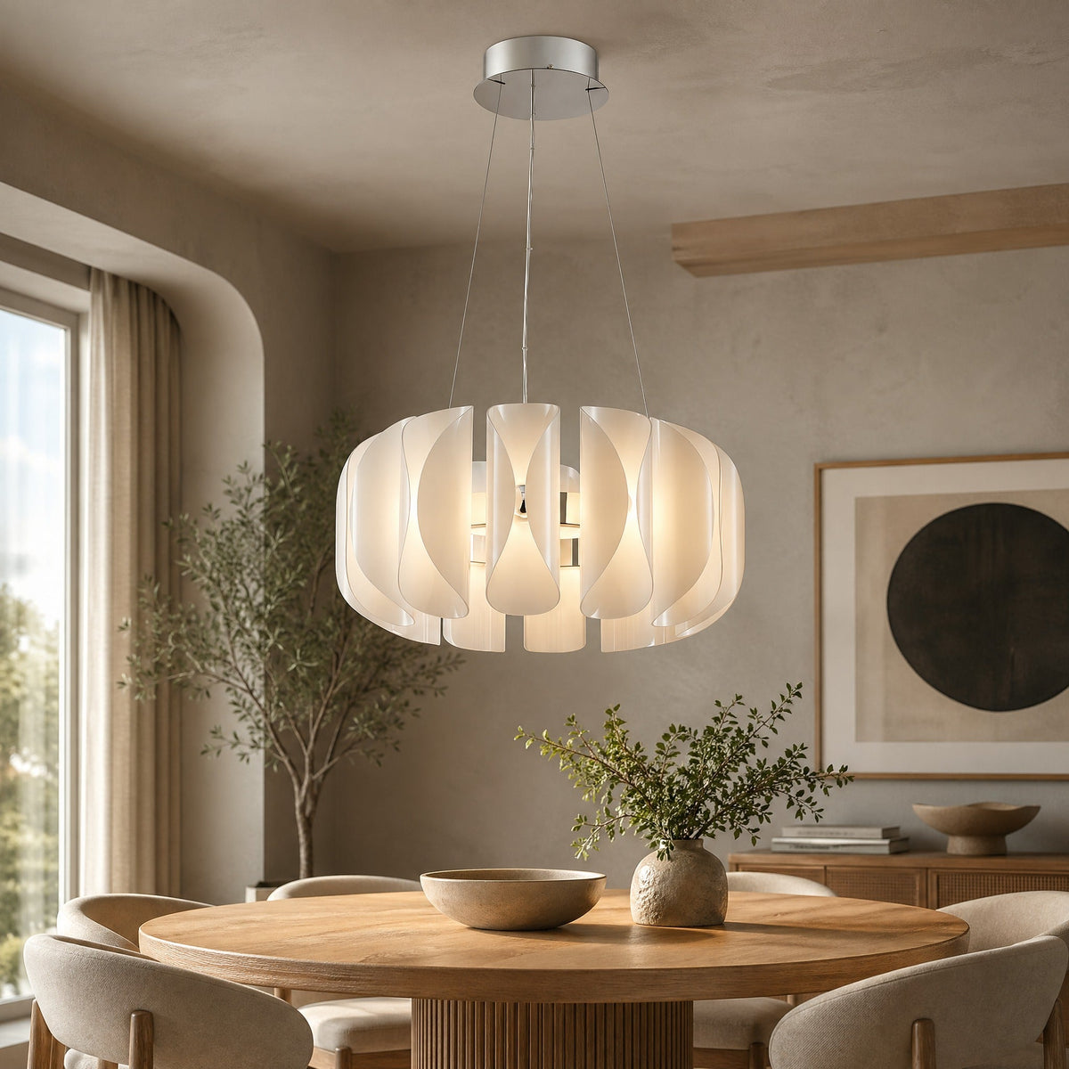 Helena Modern Glass Round Chandelier - view 9