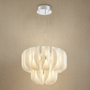 Glass Pendant Light in chrome