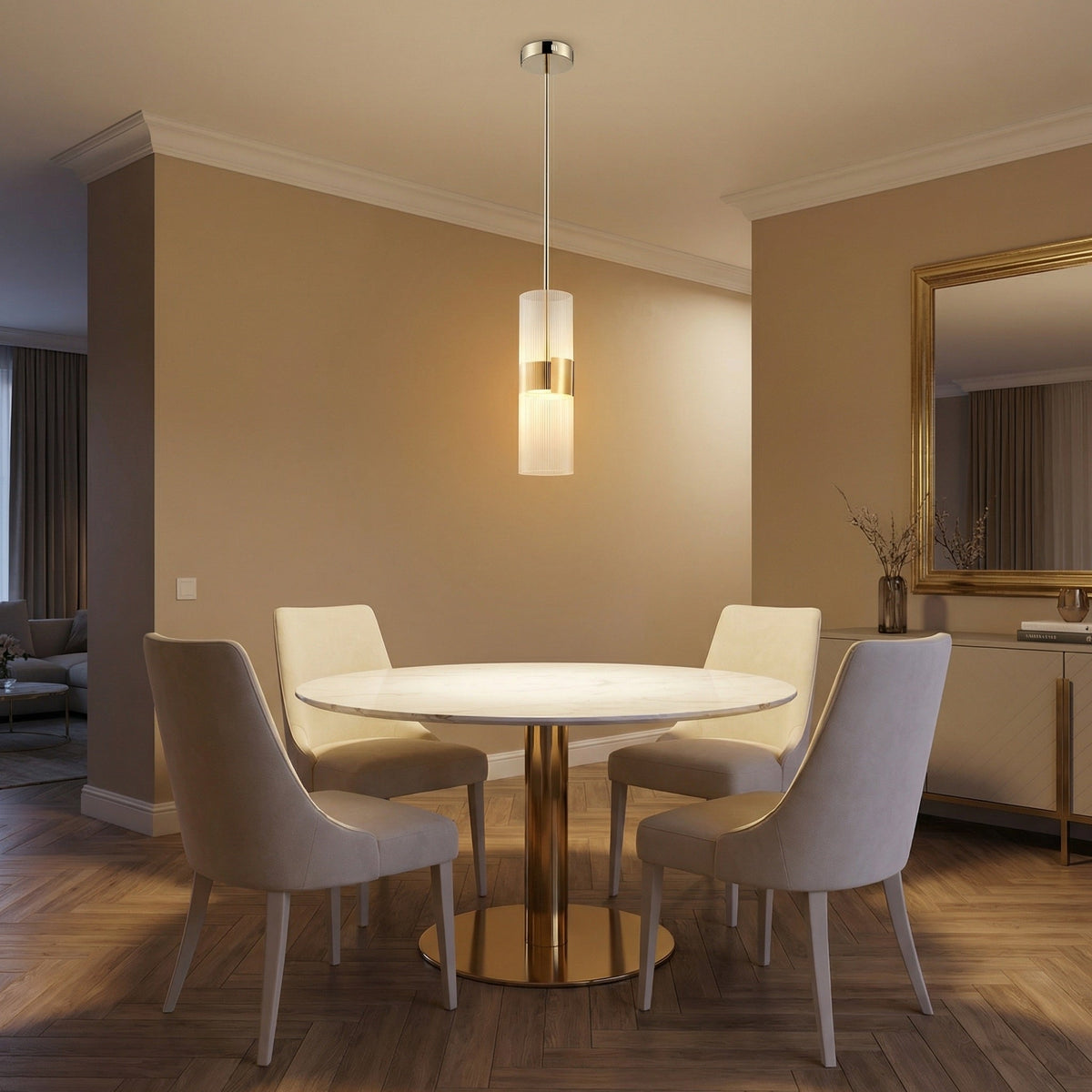 Ribbon Round Modern Chandelier - view 7
