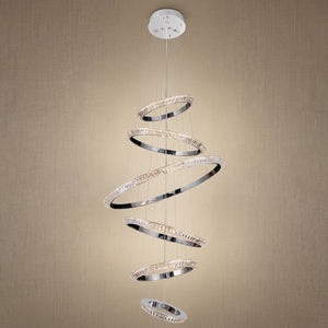 Yiosi Series Cascading Crystal Pendant Light - 47" (Dia 1200mm)