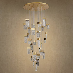 Yiosi Series Cascading Glass Pendant Light Style A - dark