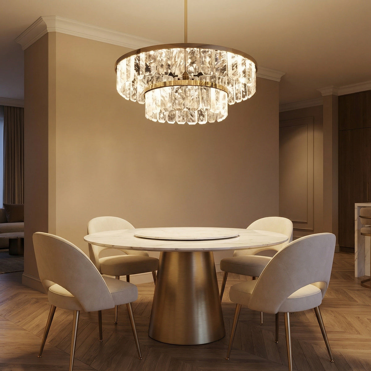 Selene Round Crystal Chandelier - view 6