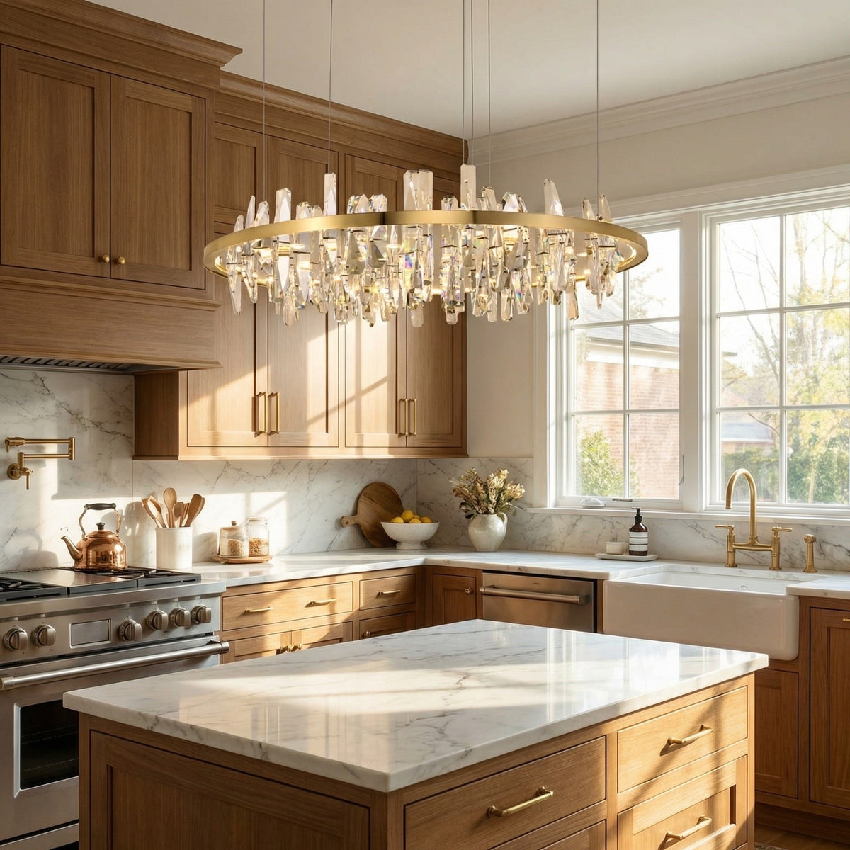 Nora Round Crystal Pendant Light - view 3