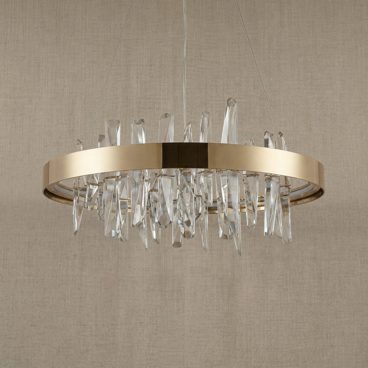 Nora Round Crystal Pendant Light - view 11
