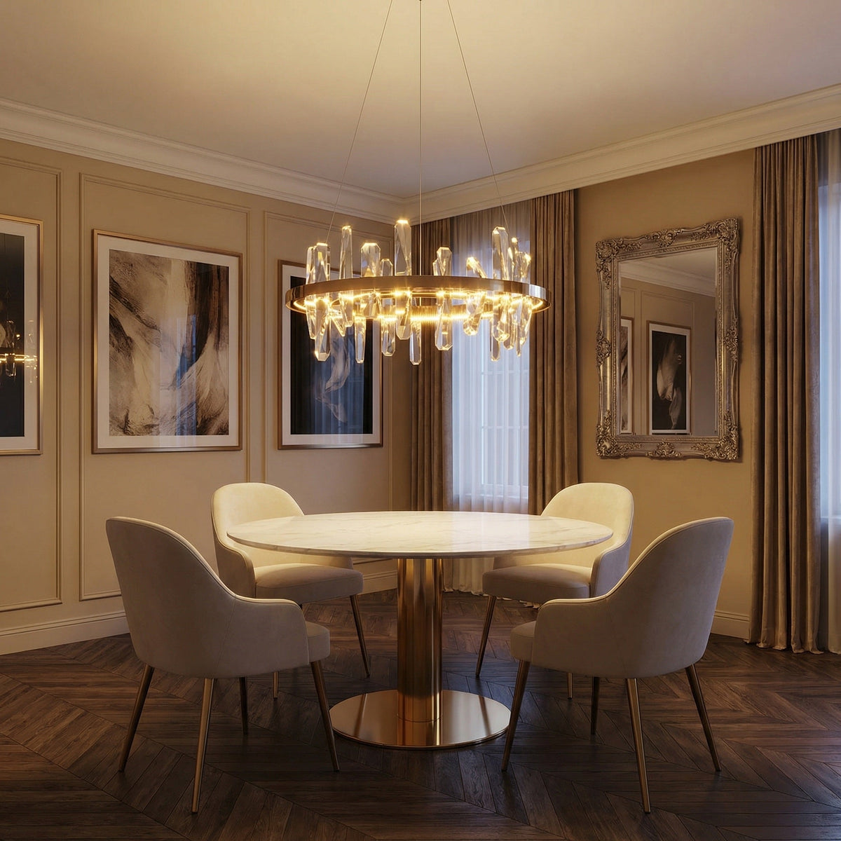 Mira Ring Crystal Chandelier - view 4
