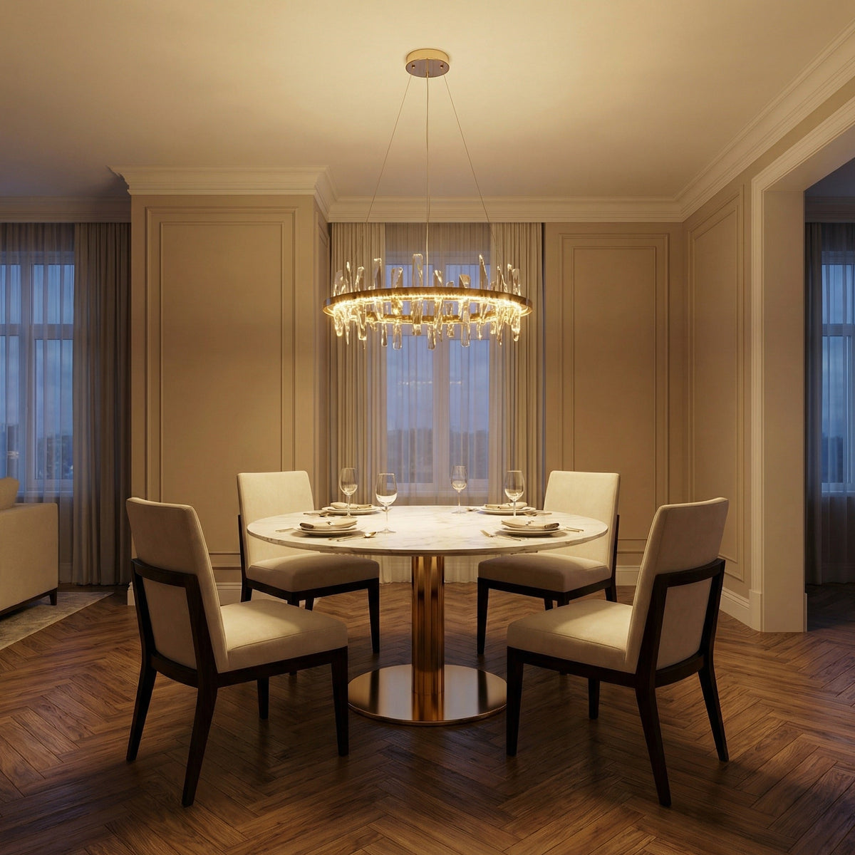 Mira Ring Crystal Chandelier - view 5