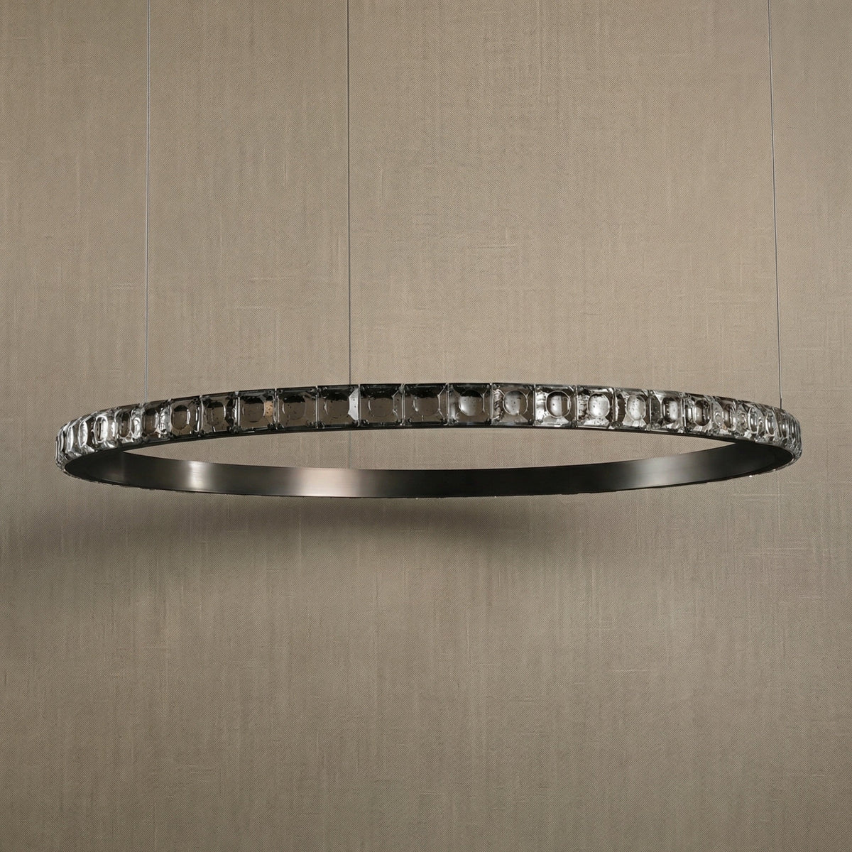 Drake Single-Ring Crystal Chandelier - view 2
