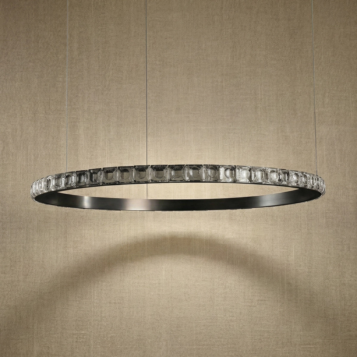 Drake Single-Ring Crystal Chandelier - view 4