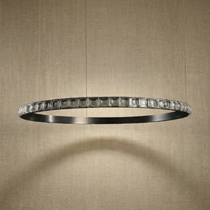 Drake Single-Ring Crystal Chandelier - view 4