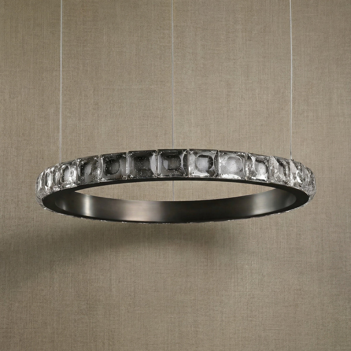 Drake Single-Ring Crystal Chandelier - view 6