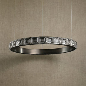 Drake Single-Ring Crystal Chandelier - view 6