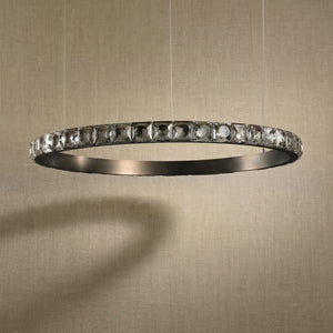 Drake Single-Ring Crystal Chandelier - view 8
