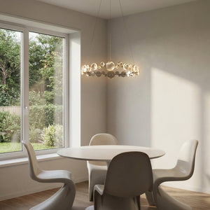 Eclipse Round Crystal Modern Chandelier - view 4