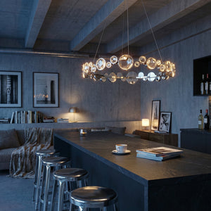 Eclipse Round Crystal Modern Chandelier - view 5