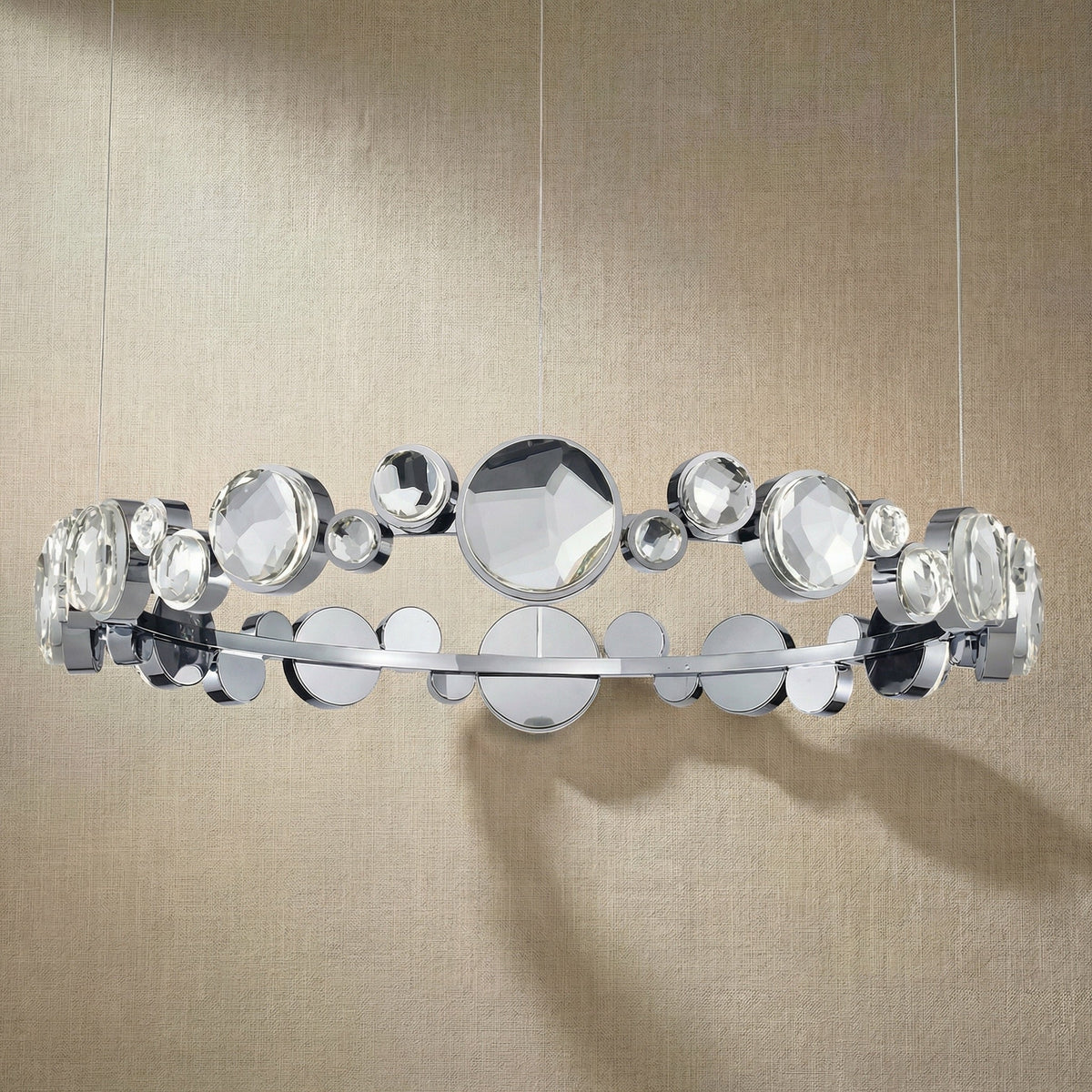 Eclipse Round Crystal Modern Chandelier - view 3