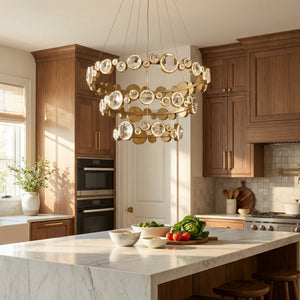 Eclipse Round Crystal Modern Chandelier - view 8