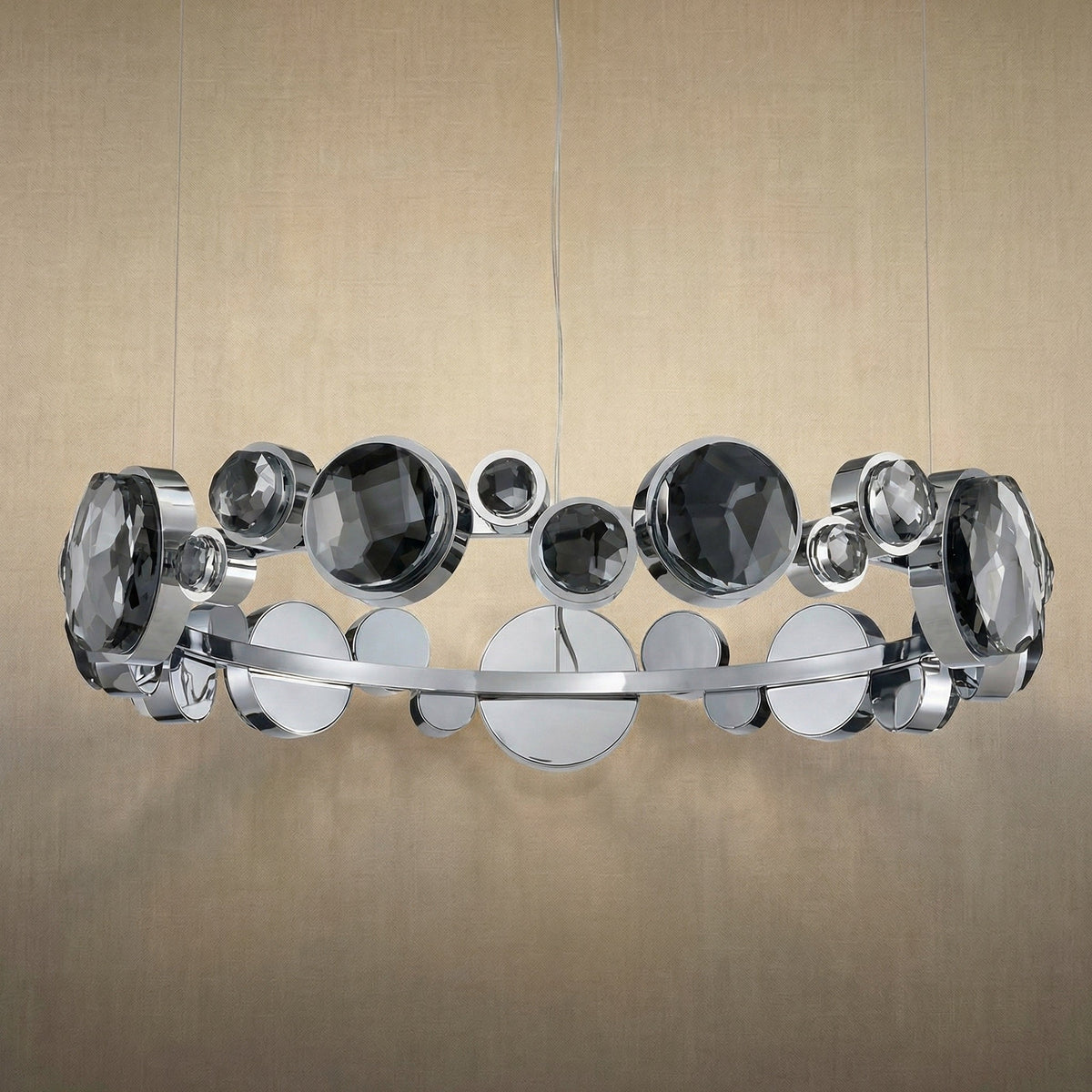 Eclipse Round Crystal Modern Chandelier - view 20