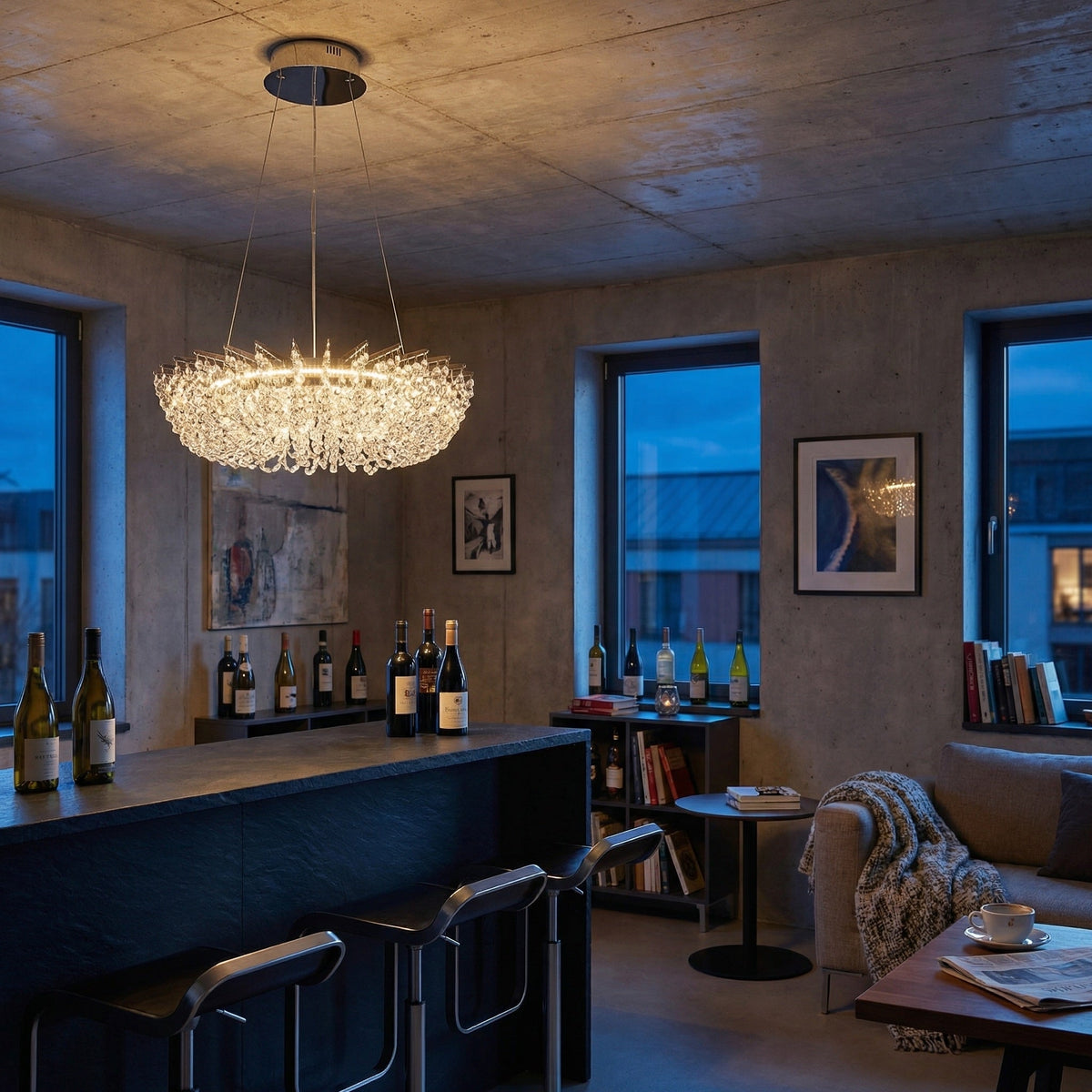 Stella Round Crystal Chandelier - view 7