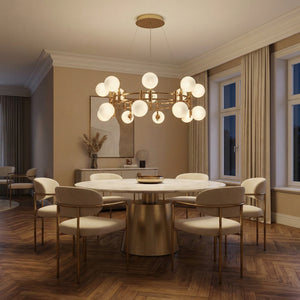 Callisto Frosted Glass Globe Round Chandelier 39.4" - view 2