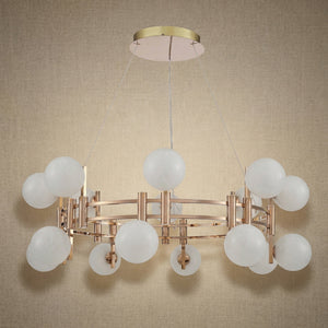 Callisto Frosted Glass Globe Round Chandelier 39.4" - view 3