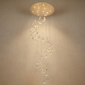Yiosi Series Grand Cascading Glass Pendant Light Style A - 47" (Dia 1200mm)