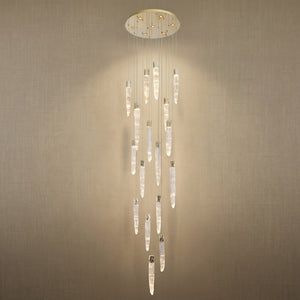 Yiosi Series Linear Cluster Metal Pendant Light - 24" (Dia 600mm)