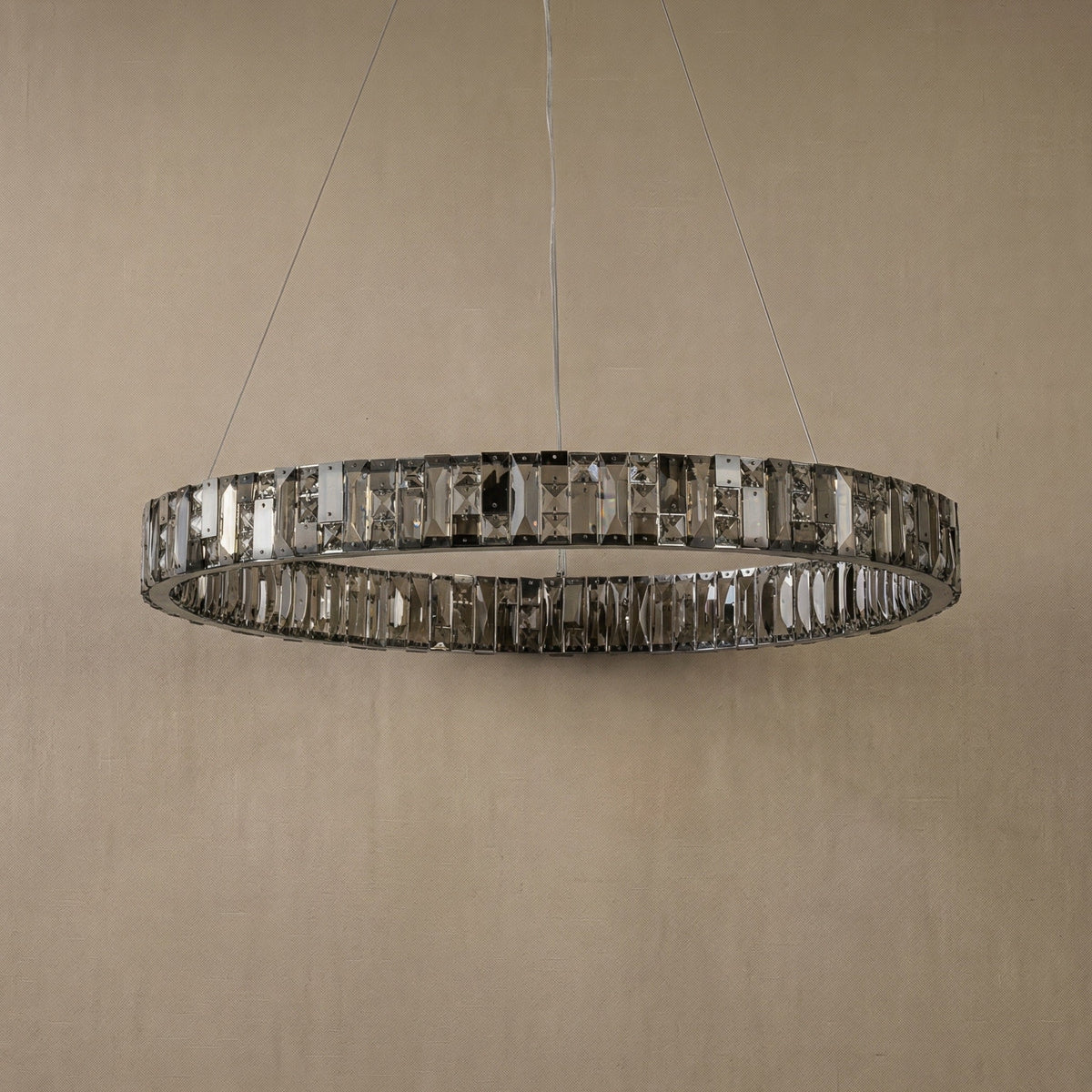 Ellery Crystal&Alabaster Round Ring Chandelier - view 3