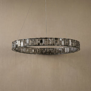 Ellery Crystal&Alabaster Round Ring Chandelier - view 3