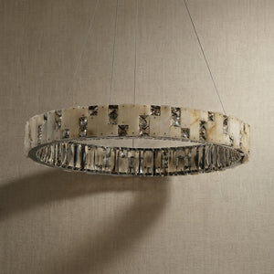 Ellery Crystal&Alabaster Round Ring Chandelier - view 5