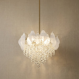 Yiosi Series Oval Glass Pendant Light 39" Style E - 18" (Dia 450mm)