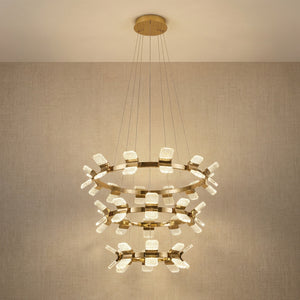 Foyer Chandelier Contemporary in champagne gold