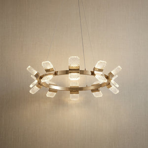 Ring Chandelier in a living room